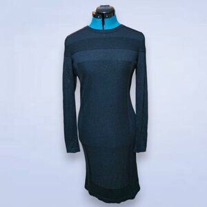 Black‎ Goat Cashmere | Cashmere Silk Blend Long Sleeve Black Dress - Size Large